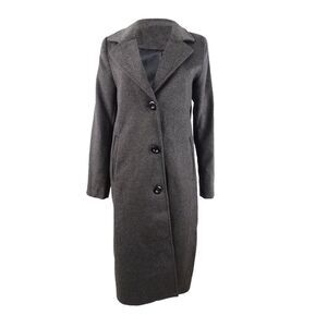 Jones New York Women's Single-Breasted Notch Collar Coat (2, Charcoal)